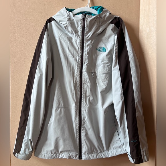 The North Face HyVent 2 In 1 Jacket Coat White Blue Teal Brown Men's Size XL - Picture 1 of 16